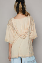 Load image into Gallery viewer, POL Knit and Crochet Top with Studded Trim in Butter Shirts &amp; Tops POL Clothing   
