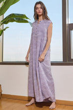 Load image into Gallery viewer, BucketList Textured Jumpsuit in Lavender
