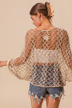 Load image into Gallery viewer, So Me Open Knit Crochet Top in Oatmeal
