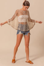 Load image into Gallery viewer, So Me Open Knit Crochet Top in Oatmeal
