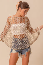 Load image into Gallery viewer, So Me Open Knit Crochet Top in Oatmeal
