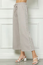 Load image into Gallery viewer, See and Be Seen Sequin Trimmed Cropped Pants in Oatmeal Pants See and Be Seen   
