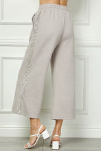 Load image into Gallery viewer, See and Be Seen Sequin Trimmed Cropped Pants in Oatmeal Pants See and Be Seen   
