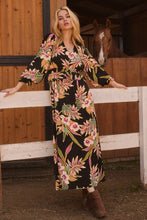 Load image into Gallery viewer, Oddi V-Neck Floral Print Maxi Dress in Black Multi
