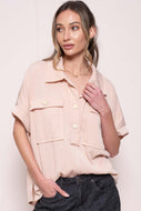 Hailey & Co. Solid Color Ribbed Knit Top in Taupe FINAL SALE
