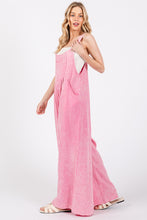 Load image into Gallery viewer, Sewn+Seen Mineral Washed Gauze Jumpsuit in Pink
