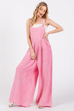 Load image into Gallery viewer, Sewn+Seen Mineral Washed Gauze Jumpsuit in Pink
