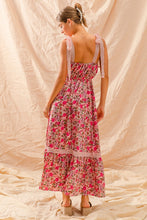 Load image into Gallery viewer, So Me Floral Tiered Maxi Dress in Pink Combo
