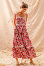 Load image into Gallery viewer, So Me Floral Tiered Maxi Dress in Pink Combo
