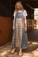 Load image into Gallery viewer, Oddi Denim and Mixed Plaid Overall Maxi Dress in Denim Combo
