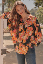 Load image into Gallery viewer, Jodifl Satin Floral Print Top in Black
