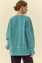 Load image into Gallery viewer, Jodifl Solid Color OVERSIZED Sweatshirt in Teal
