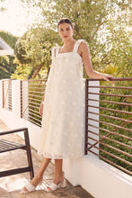 Load image into Gallery viewer, In February Blossom Floral Embroidery Midi Dress in Cream
