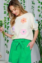 Load image into Gallery viewer, Vine &amp; Love Sweater with Flowers in Cream
