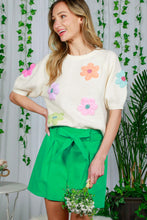 Load image into Gallery viewer, Vine &amp; Love Sweater with Flowers in Cream
