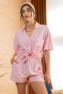 Blu Pepper Button Down Top in Pink