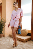 Blu Pepper Button Down Top in Pink