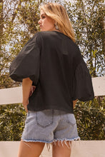 Load image into Gallery viewer, Oddi Sequin Patch Football Top in Black
