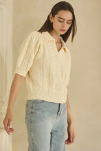 Load image into Gallery viewer, Oddi Cable Knit Sweater Top in Ivory
