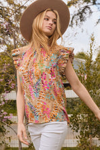 Load image into Gallery viewer, Oddi Geo Print Top in Taupe Multi
