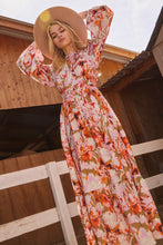 Load image into Gallery viewer, Oddi Floral Print Maxi Dress in Olive Multi
