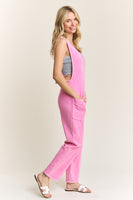 J.Her Mineral Washed Jumpsuit in Bubble Gum FINAL SALE