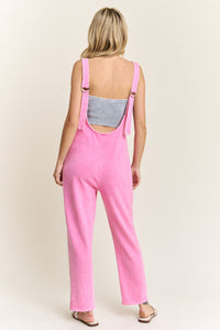 J.Her Mineral Washed Jumpsuit in Bubble Gum