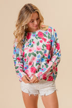 Load image into Gallery viewer, BiBi Floral Print Sweater in Ivory Multi ON ORDER
