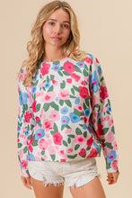 Load image into Gallery viewer, BiBi Floral Print Sweater in Ivory Multi ON ORDER
