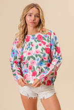 Load image into Gallery viewer, BiBi Floral Print Sweater in Ivory Multi ON ORDER
