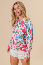 Load image into Gallery viewer, BiBi Floral Print Sweater in Ivory Multi ON ORDER
