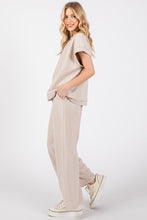 Load image into Gallery viewer, Sewn+Seen Textured Top and Pants Set in Ecru
