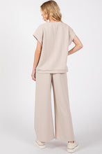 Load image into Gallery viewer, Sewn+Seen Textured Top and Pants Set in Ecru
