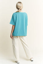 Load image into Gallery viewer, J.Her Mineral Washed Star Patched Top in Jade
