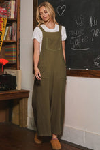 Load image into Gallery viewer, Oddi Cotton Gauze Jumpsuit in Dark Moss
