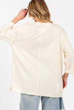 Load image into Gallery viewer, Sage+Fig American Flag Patch Top with Half Length Sleeves in Cream
