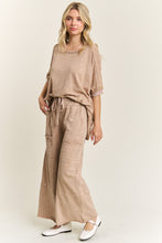 Load image into Gallery viewer, J.Her Mineral Washed OVERSIZED Top in Latte
