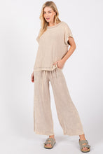 Load image into Gallery viewer, Sewn+Seen Solid Color Mineral Washed Loungewear Set in Taupe
