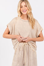 Load image into Gallery viewer, Sewn+Seen Solid Color Mineral Washed Loungewear Set in Taupe
