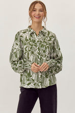 Load image into Gallery viewer, Jodifl Mixed Print Button Up Top in Olive
