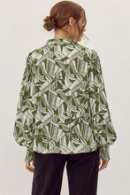 Load image into Gallery viewer, Jodifl Mixed Print Button Up Top in Olive
