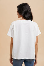 Load image into Gallery viewer, AnnieWear Flower Patch Knit Top in Ivory
