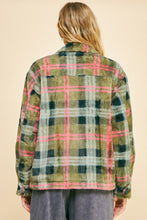 Load image into Gallery viewer, Davi &amp; Dani Plaid Jacket in Olive/Orange
