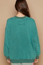 Load image into Gallery viewer, POL Vintage Washed Terry Knit top in Pine Green
