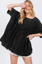 Load image into Gallery viewer, Sewn+Seen Oversized Cotton Gauze Baby Doll Top in Black
