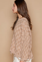 Load image into Gallery viewer, POL Solid Color Sweater with Weaved Fabric Details in Mocha Beige
