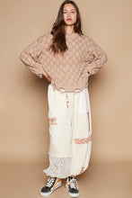 Load image into Gallery viewer, POL Solid Color Sweater with Weaved Fabric Details in Mocha Beige
