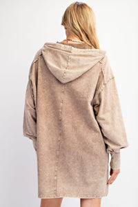 Easel Oversized Pullover Dress in Light Mocha ON ORDER