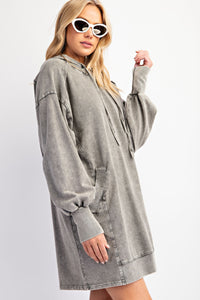 Easel Oversized Pullover Dress in Ash