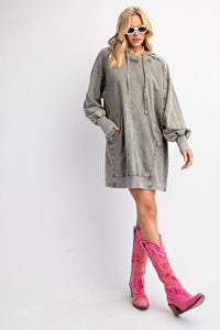 Easel Oversized Pullover Dress in Ash